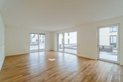 Düsseldorf-Stockum: Hochwertige Dreiraumwohnung mit Terrasse und TG-Stellplatz