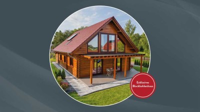 Innovatives Blockbohlenhaus 
fußläufig zur Elbe