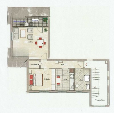 Is.-Hennen: Schöne 2-Zimmer-Wohnung mit Balkon