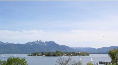 Chiemsee. Großzügige 3-Zimmer-Wohnung mit Garten und Tiefgarage. Ohne Provision