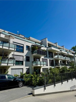 Neubau: luxuriöse 3-Zimmer-Wohnung mit Balkon, Kamin, Smart Home, Tiefgarage in Liederbach am Taunus