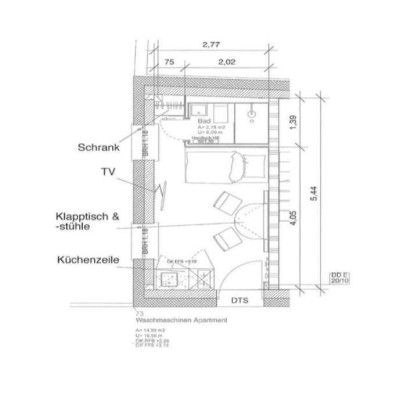 Möbiliertes Pendlerapartment in Bahnhofsnähe