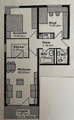 Helle 3 Zimmer Wohnung mit Balkon, Tiefgarage & Aussenstellplatz in Denzlingen