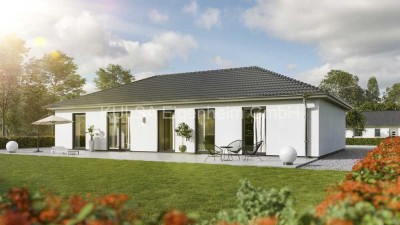 Befristetes Angebot! Massiver Bungalow, 131 qm, PVA, farbige Fenster, Fußbodenheizung, elektr. Rolll