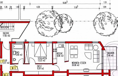 2-Zimmer-Wohnung mit Balkon und Einbauküche in Steinenbronn