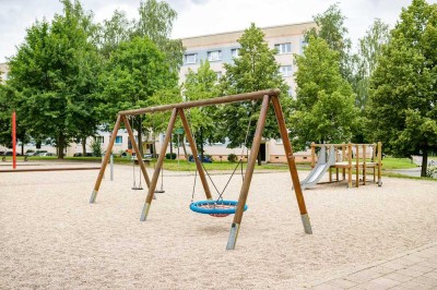 Vierraumwohnung mit Blick auf den Spielplatz!