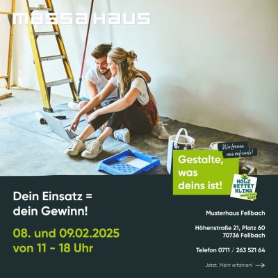 DEIN EINSATZ = DEIN GEWINN! - Infotage im massa haus Fellbach am 08.+09.02.2025