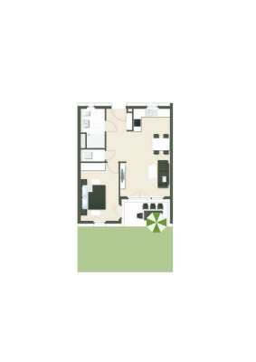 Schöne 2-Zimmer Wohnung im EG mit Garten! (06)