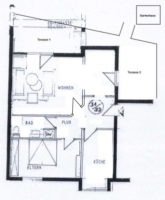 Gepflegte 3-Zimmer-Wohnung mit Terassen und Garten in Wermelskirchen Pohlhausen