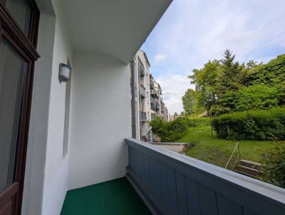 3 Zimmer im Hochparterre mit Balkon und Gartennutzung