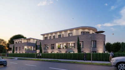 Luxuriöses 2-Zimmer Penthouse * große Terrasse * Fahrstuhl * Nähe Fischteiche * Tiefgarage *