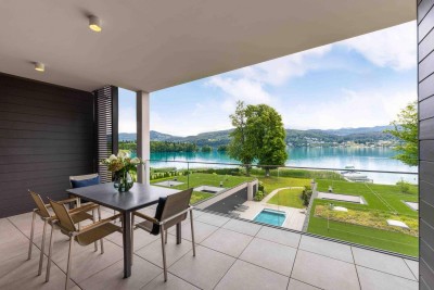Sonnenverwöhntes Seeapartment mit Blick über den Wörthersee