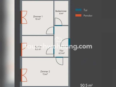 Tauschwohnung: Tauschangebot – 2-Raum-Wohnung in der Äußeren Neustadt (Dres