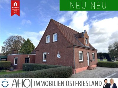 Direkte Aussicht auf Deich und Ems!
Renovierungsbedürftiges Einfamilienhaus mit Garage & Nebengebäu