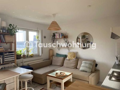 Tauschwohnung: 2 Raum Maisonette Wohnung mit 2 Terrassen nach Westen