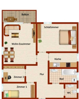 Moderne 4-Zimmerwohnung nähe KW-Brücke