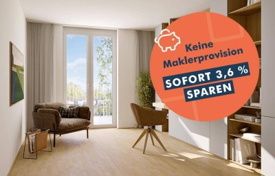WohnenPlus: 3-Zimmer, mit Home-Office, Süd-Balkon 16 m² &amp; Balkon-Kraftwerk
