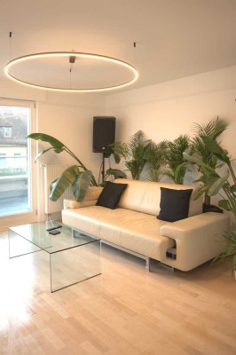 Einzigartiges Penthouse (möbliert) mit 180° Rooftop Sonnenterrasse inmitten von Würzburg