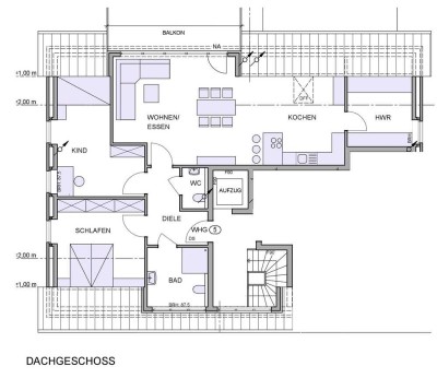 Moderne 3,5-Zimmer Dachgeschosswohnung mit Balkon in Heiden