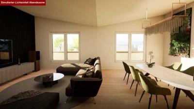 Penthouse mit Dachterrasse, großzügiger Verglasung und klarer Architektur – barrierefrei im DG