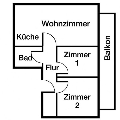 Freundliche 3-Zimmer-Wohnung mit Balkon und Einbauküche in Duisburg Rumeln Kaldenhausen
