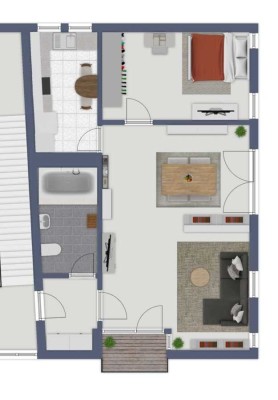 Attraktive 2-Zimmer Wohnung mit Balkon in bester Lage - Hell, freundlich und zentral in Vaihingen