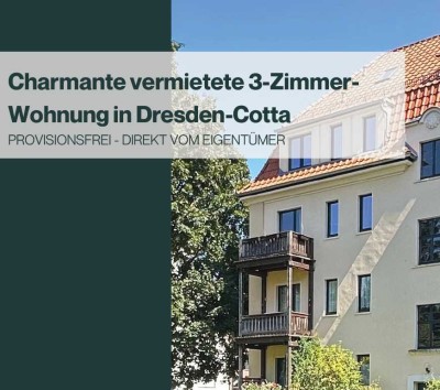 Attraktive Kapitalanlage - vermietete 3-Zimmer- Wohnung in Dresden-Cotta, provisionsfrei