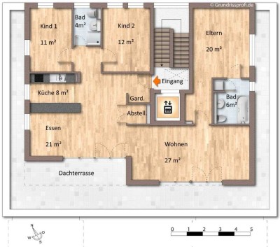 Großes 4 Zimmer-Penthouse mit EBK & Parkett & TG-Platz in Oberursel!