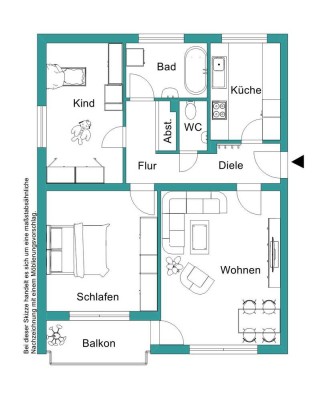 Ihr neues Zuhause: Freundliche 3-Zimmer-Wohnung mit Balkon in Korbach