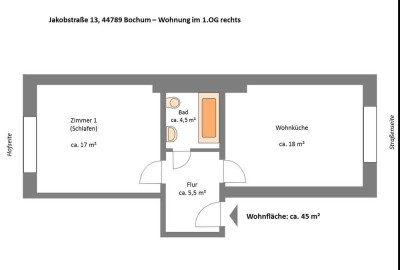 Ansprechende 1-Zimmer-Wohnung in Bochum