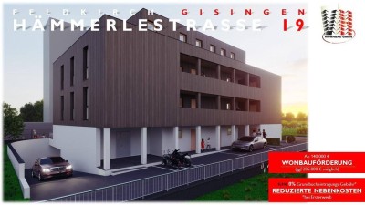 2-Zimmer Neubau-Wohnung (TG, Lift) in Traumlage in Gisingen