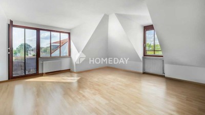 Lichtdurchflutete Dachgeschosswohnung mit Balkon und Tiefgaragenstellplatz in grüner & ruhiger Lage
