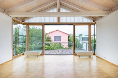 Exklusives, lichtdurchflutetes Haus mit großzügigen Fensterfronten und unverbaubarem Weitblick