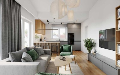 Penthouse-Feeling mit toller Dachterrasse
Neubau im 2. OG in Ingolstadt-Mailing
mit TG und Aufzug!
