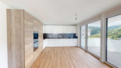 Erstbezug! Traumhafte barrierefreie 4-Zimmer-Wohnung mit großem Balkon, Naturblick & Einbauküche ...