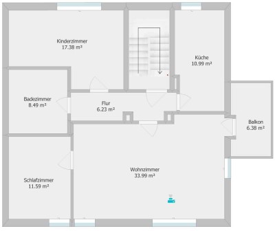 Helle 3-Zimmer-Wohnung mit Balkon in Stadtteil Sachsenhausen– 92m² – 1.130€ Kaltmiete – Ab 1. März 2