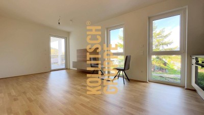 UNSEREINS. |NEUBAU|ERSTBEZUG| Teilmöblierte Einzimmerwohnung mit Nordloggia und TG-Stellplatz.