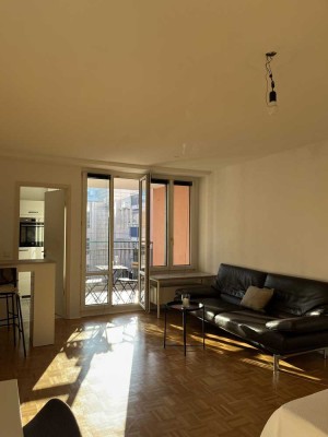 1-Zi.-Wohnung (40 QM) mit Balkon, möbliert und Toplage - Ludwigsvorstadt-Isarvorstadt