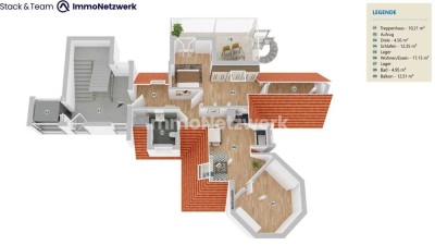 **außergewöhnliche, hochwertige DG Wohnung mit Aufzug & Dachterrasse in historischer Jugendstilvilla