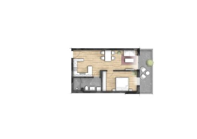 DG 2-Zi.-Whg. mit Balkon