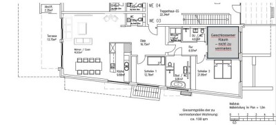 Moderne und luxuriöse, komplett möblierte 3-Zimmer-Wohnung im Erdgeschoss mit Garten in Frankfurt-Do