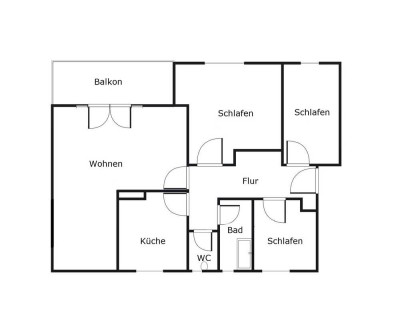 4-Zimmer-Wohnung mit Balkon im 1. Obergeschoss