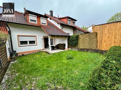 Charmantes Mittelhaus auf drei Ebenen mit Garten und überdachter Terrasse