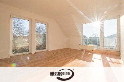 GEMÜTLICH IM DACHGESCHOSS – BALKON – EINBAUKÜCHE – DUSCHBAD – GUTE STADTLAGE –  LAMINAT