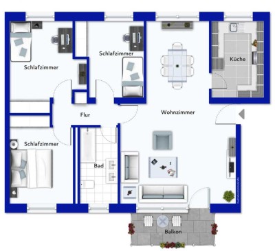 ✅ Schöne 4-Zimmer-Erdgeschosswohnung mit Balkon & Parkplatz in Gießen