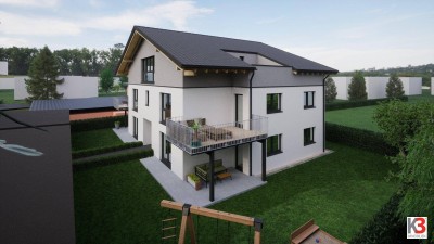 Neubau Ried-Tumeltsham-alleine im Dachgeschoss-Lift, 2 Dachterrassen, Doppelcarport, Top-Ausstattung