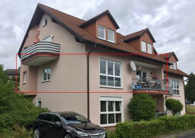 Gepflegte 3-Zimmer-Hochparterre-Wohnung mit Balkon in Stadtprozelten