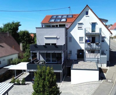 Moderne, barrierefreie Wohnung mit Terrasse und überdachtem Stellplatz