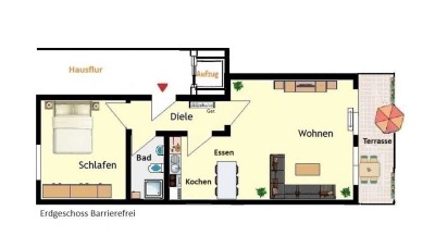 Barrierefreie, moderne 2 Zimmerwohnung im EG mit Stellplatz!