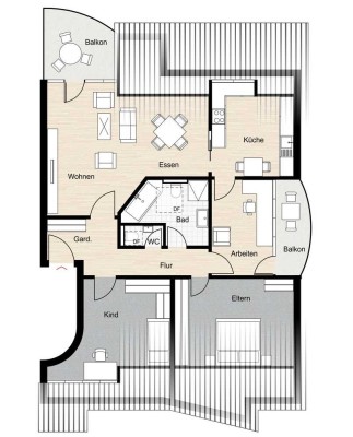 Schöne Wohnung in Deckenpronn